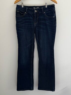 Wrangler Dark Wash Boot Cut Western Jeans Size 9 x 32